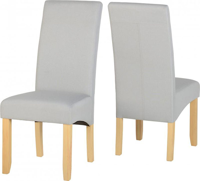 Oslo Chair in Silver Fabric - Click Image to Close